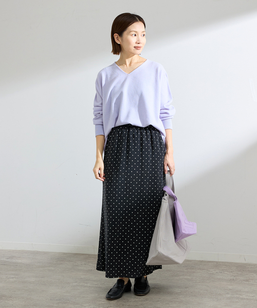 IENA(イエナ)の「IPEKERフィブリルドットプリントスカート(スカート・レディース・ブラック・34/36/38)」の7枚目の写真