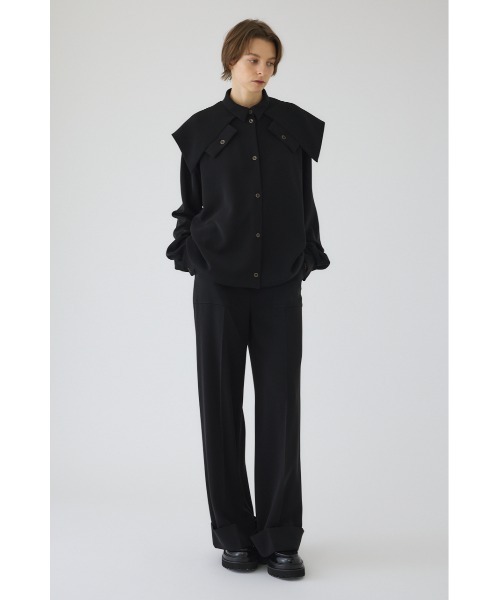 RIM.ARK（リムアーク）の「W-length mannish PT ダブルレングス マニッシュパンツ（スラックス・レディース・ブラック/アイボリー/ネイビー・38/36）」の2枚目の写真