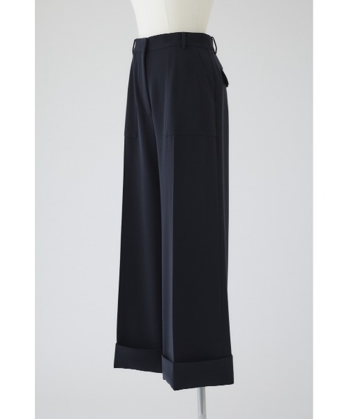 RIM.ARK（リムアーク）の「W-length mannish PT ダブルレングス マニッシュパンツ（スラックス・レディース・ブラック/アイボリー/ネイビー・38/36）」の21枚目の写真