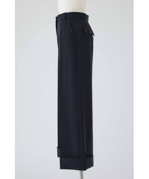 RIM.ARK（リムアーク）の「W-length mannish PT ダブルレングス マニッシュパンツ（スラックス・レディース・ブラック/アイボリー/ネイビー・38/36）」の22枚目の写真