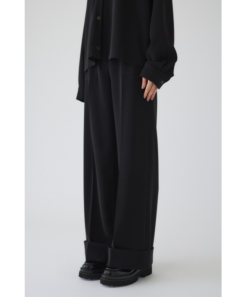 RIM.ARK（リムアーク）の「W-length mannish PT ダブルレングス マニッシュパンツ（スラックス・レディース・ブラック/アイボリー/ネイビー・38/36）」の4枚目の写真