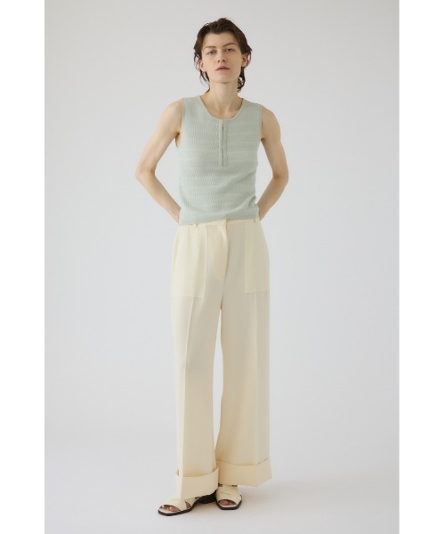 RIM.ARK（リムアーク）の「W-length mannish PT ダブルレングス マニッシュパンツ（スラックス・レディース・ブラック/アイボリー/ネイビー・38/36）」の11枚目の写真