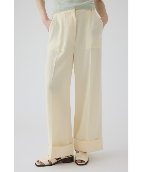 RIM.ARK（リムアーク）の「W-length mannish PT ダブルレングス マニッシュパンツ（スラックス・レディース・ブラック/アイボリー/ネイビー・38/36）」の9枚目の写真