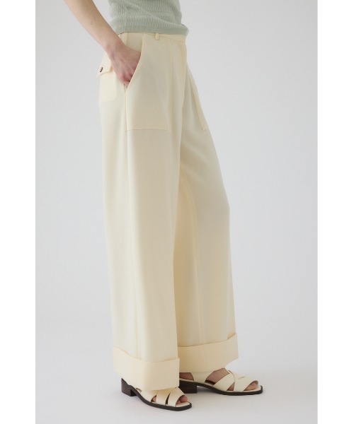 RIM.ARK（リムアーク）の「W-length mannish PT ダブルレングス マニッシュパンツ（スラックス・レディース・ブラック/アイボリー/ネイビー・38/36）」の8枚目の写真
