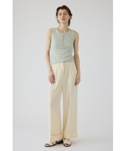 RIM.ARK（リムアーク）の「W-length mannish PT ダブルレングス マニッシュパンツ（スラックス・レディース・ブラック/アイボリー/ネイビー・38/36）」の12枚目の写真