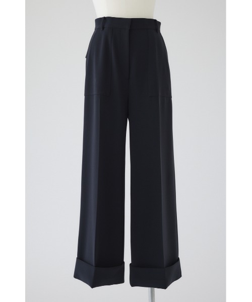 RIM.ARK（リムアーク）の「W-length mannish PT ダブルレングス マニッシュパンツ（スラックス・レディース・ブラック/アイボリー/ネイビー・38/36）」の15枚目の写真