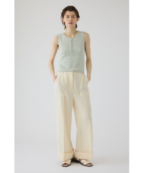 RIM.ARK（リムアーク）の「W-length mannish PT ダブルレングス マニッシュパンツ（スラックス・レディース・ブラック/アイボリー/ネイビー・38/36）」の13枚目の写真