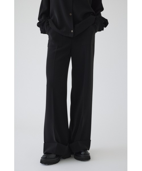 RIM.ARK（リムアーク）の「W-length mannish PT ダブルレングス マニッシュパンツ（スラックス・レディース・ブラック/アイボリー/ネイビー・38/36）」の14枚目の写真