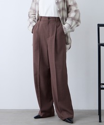 Aunely（オーネリー）の「【Aunely】すぐサラ UVタックワイド スラックス <YOSOOIシリーズ>（スラックス）」