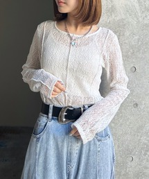 PAGEBOY | メロメロンレース2WAYロングスリーブ【前後2WAY仕様】(Tシャツ/カットソー)