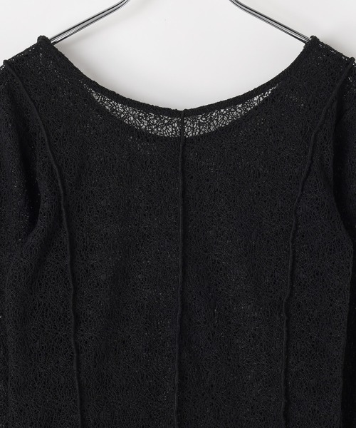 PAGEBOY（ページボーイ）の「メロメロンレース2WAYロングスリーブ【前後2WAY仕様】（Tシャツ/カットソー・レディース・ブラック/オフホワイト/ブルー/グレイッシュベージュ・FREE）」の17枚目の写真