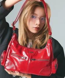 X-girl | DOUBLE ZIP FAUX LEATHER BAG(ショルダーバッグ)