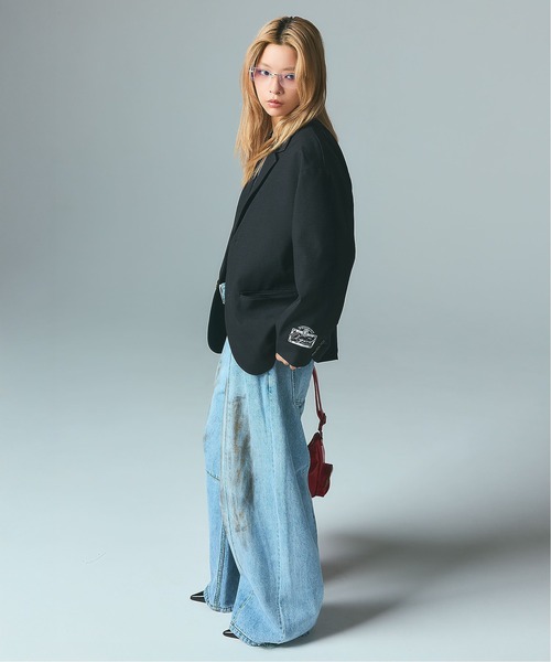 X-girl（エックスガール）の「DOUBLE ZIP FAUX LEATHER BAG（ショルダーバッグ・レディース・ブラック/レッド・ONE SIZE）」の6枚目の写真