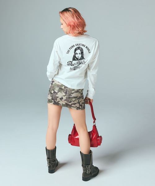 X-girl（エックスガール）の「DOUBLE ZIP FAUX LEATHER BAG（ショルダーバッグ・レディース・ブラック/レッド・ONE SIZE）」の11枚目の写真