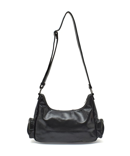 X-girl（エックスガール）の「DOUBLE ZIP FAUX LEATHER BAG（ショルダーバッグ・レディース・ブラック/レッド・ONE SIZE）」の18枚目の写真