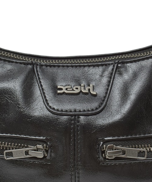 X-girl（エックスガール）の「DOUBLE ZIP FAUX LEATHER BAG（ショルダーバッグ・レディース・ブラック/レッド・ONE SIZE）」の22枚目の写真