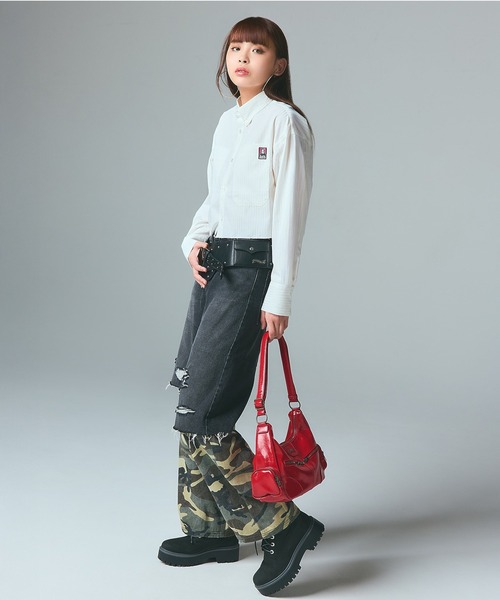 DOUBLE ZIP FAUX LEATHER BAG（ショルダーバッグ）｜X-girl（エックス
