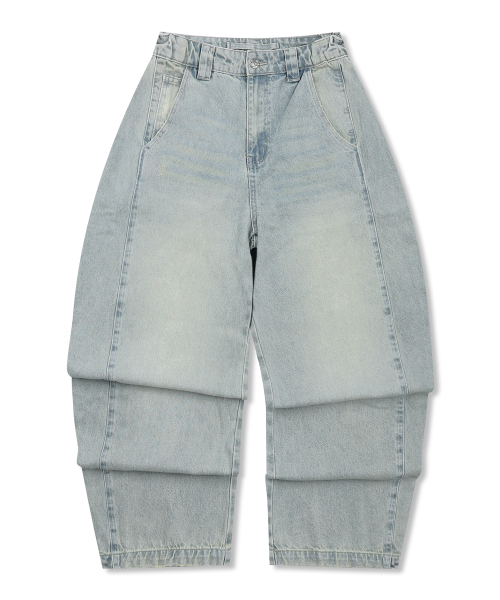 GLACK(グラック)の「GP169 アウトプリーツカーブデニムパンツ (インディゴ)(デニムパンツ・レディース・その他・SMALL/MEDIUM/LARGE)」の4枚目の写真
