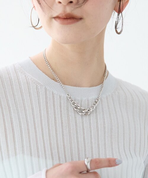 RIVE DROITE（リヴドロワ）の「【顔周りを華やかに】キヘイチェーンショートネックレス（ネックレス・レディース・シルバー・FREE）」の3枚目の写真