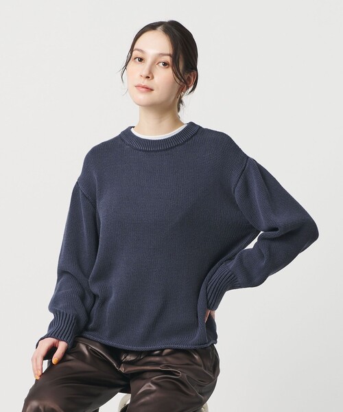 BEAUTY&YOUTH UNITED ARROWS - oksoon オーバーサイズクルーネックニット BEAUTY&YOUTH UNITED ARROWS（ビューティーアンドユースユナイテッド