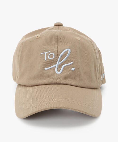 To b. by agnes b.（トゥービーバイアニエスベー）の「"To b." ビッグロゴ 刺繍 キャップ（キャップ・レディース・ベージュ・FREE）」の2枚目の写真