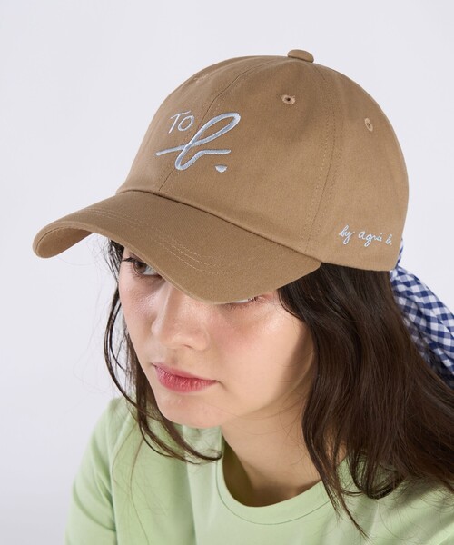 To b. by agnes b.（トゥービーバイアニエスベー）の「"To b." ビッグロゴ 刺繍 キャップ（キャップ・レディース・ベージュ・FREE）」の7枚目の写真