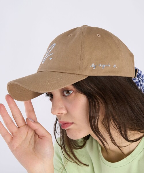 To b. by agnes b.（トゥービーバイアニエスベー）の「"To b." ビッグロゴ 刺繍 キャップ（キャップ・レディース・ベージュ・FREE）」の8枚目の写真