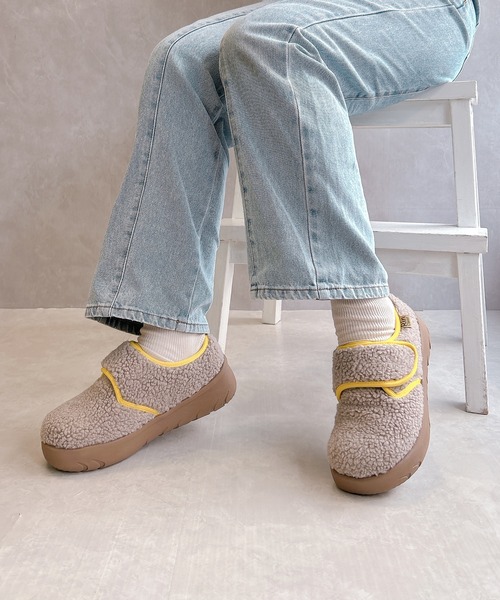 Noubel Voug Relax(ヌーベルヴォーグリラックス)の「厚底 もこもこあったかシューズ(その他シューズ・レディース・ベージュ/ブラウン/カーキ・M/L/S)」の2枚目の写真