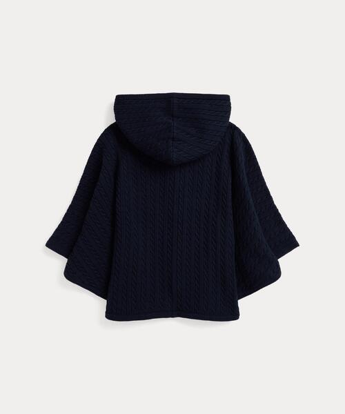ミニケーブル コットン フーデッド ポンチョ（ポンチョ）｜POLO RALPH