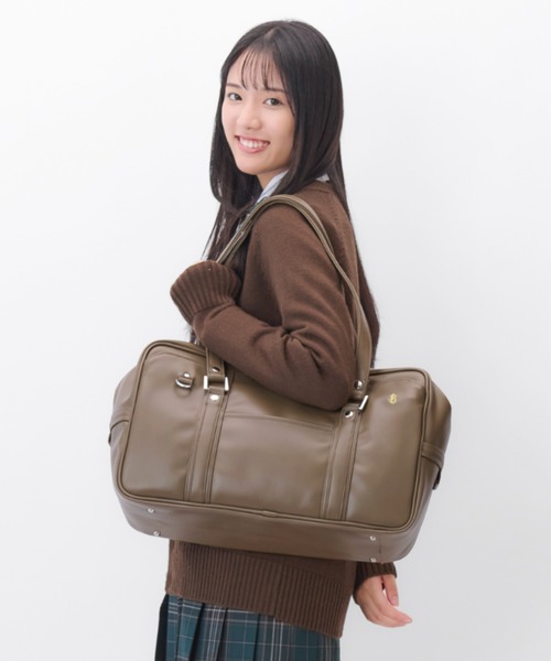 Jewelna Rose(ジュエルナローズ)の「スクールバッグ A4サイズ 68914(トートバッグ・レディース・ブラック/ブラウン系その他/ブラウン系その他2/ブラウン・FREE)」の4枚目の写真