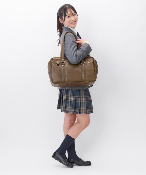 Jewelna Rose(ジュエルナローズ)の「スクールバッグ A4サイズ 68914(トートバッグ・レディース・ブラック/ブラウン系その他/ブラウン系その他2/ブラウン・FREE)」の10枚目の写真