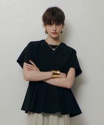 リネンラミーペプラムブラウス