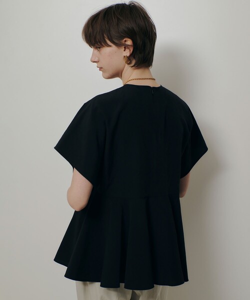 allureville(アルアバイル)の「リネンラミーペプラムブラウス(シャツ/ブラウス・レディース・オフホワイト/ブラック・2)」の9枚目の写真