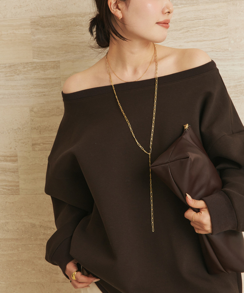 plage(プラージュ)の「big スウェット(スウェット・レディース・グレー/ブラウン・FREE)」の4枚目の写真