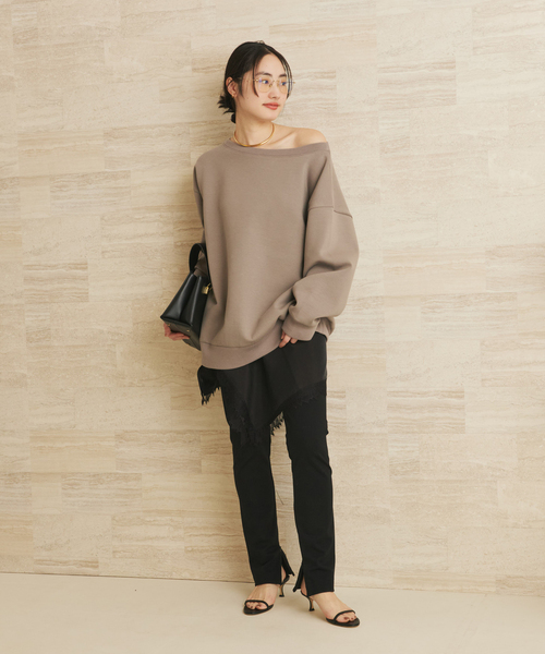 plage(プラージュ)の「big スウェット(スウェット・レディース・グレー/ブラウン・FREE)」の5枚目の写真