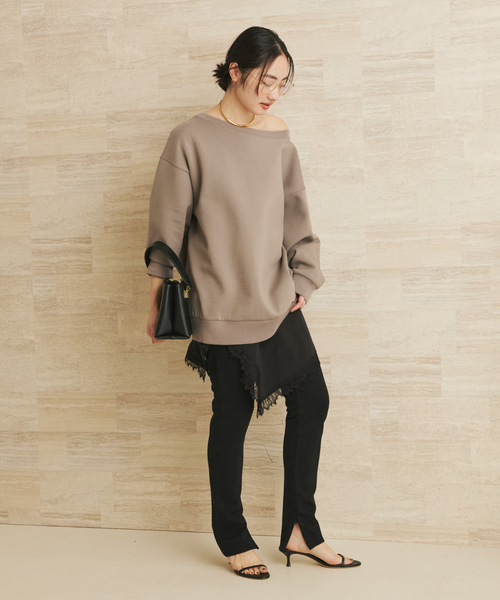 plage(プラージュ)の「big スウェット(スウェット・レディース・グレー/ブラウン・FREE)」の6枚目の写真