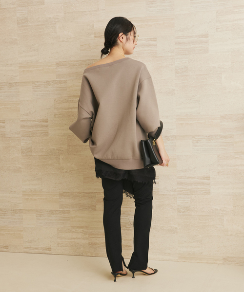 plage(プラージュ)の「big スウェット(スウェット・レディース・グレー/ブラウン・FREE)」の8枚目の写真