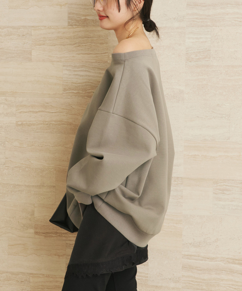 plage(プラージュ)の「big スウェット(スウェット・レディース・グレー/ブラウン・FREE)」の11枚目の写真