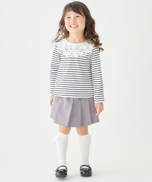 petit main(プティマイン)の「プリーツスカパン(スカート・キッズ・カラフル/グレー/ベージュ・110cm/100cm/90cm/130cm/120cm)」の6枚目の写真