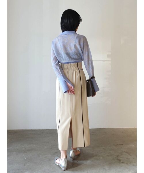 LAGUNAMOON（ラグナムーン）の「バイカラーパイピングスカート セットアップ（スカート・レディース・ブラウン/ベージュ・MEDIUM/SMALL）」の9枚目の写真