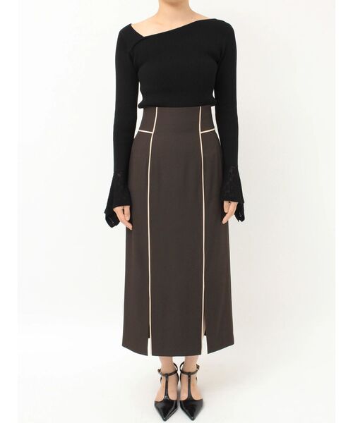 LAGUNAMOON（ラグナムーン）の「バイカラーパイピングスカート セットアップ（スカート・レディース・ブラウン/ベージュ・MEDIUM/SMALL）」の17枚目の写真