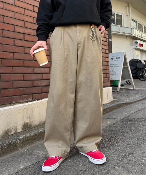 CIAOPANIC TYPY（チャオパニックティピー）の「【ロングシーズン着用可◎】ユニセックス/リラックスフィットイージーパンツ（チノパンツ・メンズ・ホワイト/チャコールグレー/ベージュ・LARGE/SMALL/MEDIUM）」の20枚目の写真