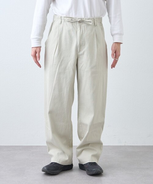 CIAOPANIC TYPY（チャオパニックティピー）の「【ロングシーズン着用可◎】ユニセックス/リラックスフィットイージーパンツ（チノパンツ・メンズ・ホワイト/チャコールグレー/ベージュ・LARGE/SMALL/MEDIUM）」の16枚目の写真