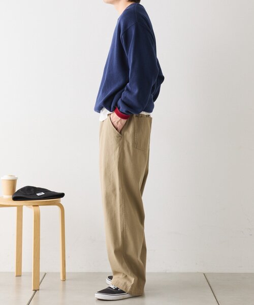 CIAOPANIC TYPY（チャオパニックティピー）の「【ロングシーズン可◎】3サイズ展開/ユニセックス/リラックスフィットイージーパンツ（チノパンツ・メンズ・ホワイト/チャコールグレー/ベージュ・LARGE/SMALL/MEDIUM）」の6枚目の写真