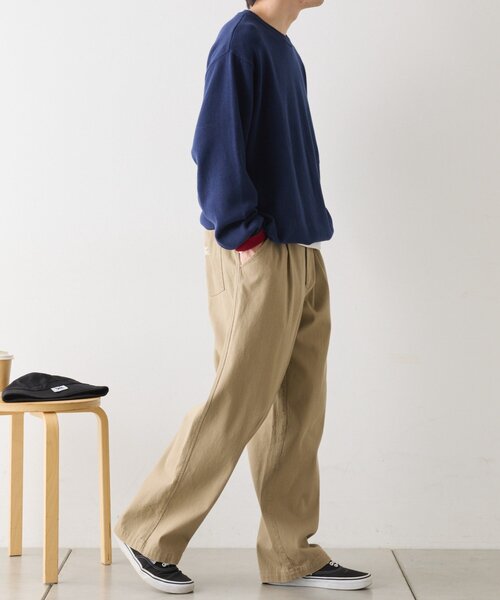 CIAOPANIC TYPY（チャオパニックティピー）の「【ロングシーズン可◎】3サイズ展開/ユニセックス/リラックスフィットイージーパンツ（チノパンツ・メンズ・ホワイト/チャコールグレー/ベージュ・LARGE/SMALL/MEDIUM）」の8枚目の写真