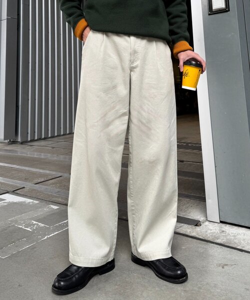 CIAOPANIC TYPY（チャオパニックティピー）の「【ロングシーズン可◎】3サイズ展開/ユニセックス/リラックスフィットイージーパンツ（チノパンツ・メンズ・ホワイト/チャコールグレー/ベージュ・LARGE/SMALL/MEDIUM）」の9枚目の写真