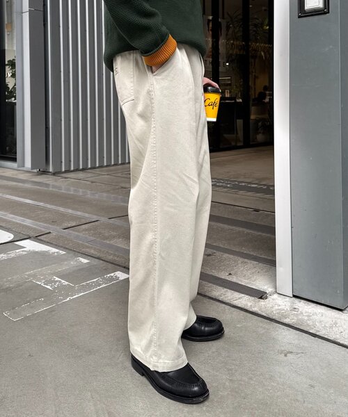 CIAOPANIC TYPY（チャオパニックティピー）の「【ロングシーズン可◎】3サイズ展開/ユニセックス/リラックスフィットイージーパンツ（チノパンツ・メンズ・ホワイト/チャコールグレー/ベージュ・LARGE/SMALL/MEDIUM）」の11枚目の写真