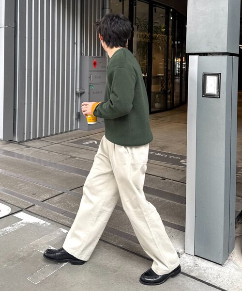 CIAOPANIC TYPY（チャオパニックティピー）の「【ロングシーズン可◎】3サイズ展開/ユニセックス/リラックスフィットイージーパンツ（チノパンツ・メンズ・ホワイト/チャコールグレー/ベージュ・LARGE/SMALL/MEDIUM）」の13枚目の写真