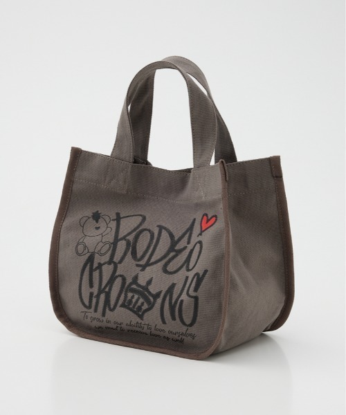 RODEO CROWNS WIDE BOWL(ロデオクラウンズワイドボウル)の「BRIDGE BEAR LOGO TOTE(トートバッグ・レディース・チャコールグレー/ピンク/ブルー・FREE)」の9枚目の写真