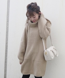 Chico | 【who's who Chico】オフタートル片畦ニットワンピース(ワンピース)